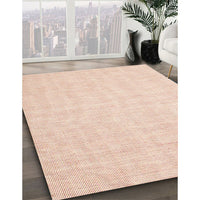 Contemporary Light Salmon Rose Pink Modern Rug, con1357