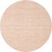 Square Machine Washable Contemporary Light Salmon Rose Pink Rug, wshcon1357
