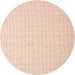 Sideview of Contemporary Light Salmon Rose Pink Modern Rug, con1358