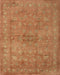 Machine Washable Contemporary Orange Rug, wshcon1359