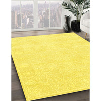 Contemporary Yellow Modern Rug, con135