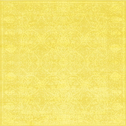 Sideview of Machine Washable Contemporary Yellow Rug, wshcon135