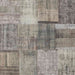 Square Contemporary Sandstone Brown Patchwork Rug, con1361