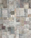 Contemporary Sage Green Patchwork Rug, con1362