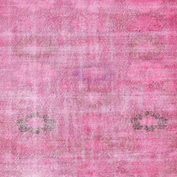 Square Contemporary Neon Hot Pink Persian Rug, con1364