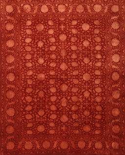 Contemporary Neon Red Modern Rug, con1365