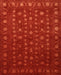 Contemporary Neon Red Modern Rug, con1365