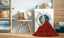 Machine Washable Contemporary Neon Red Rug in a Washing Machine, wshcon1365