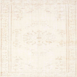 Square Contemporary Blonde Beige Modern Rug, con1368