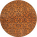 Square Machine Washable Contemporary Mahogany Brown Rug, wshcon1369