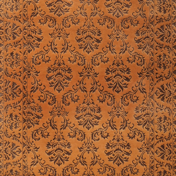 Contemporary Mahogany Brown Modern Rug, con1369