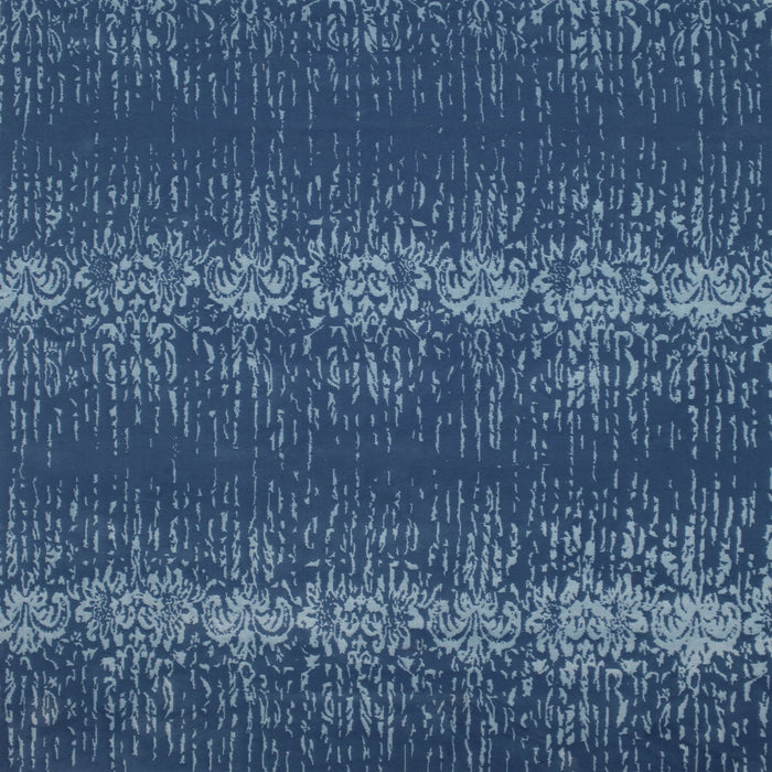 Sideview of Machine Washable Contemporary Blue Rug, wshcon136
