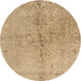 Sideview of Contemporary Sandy Brown Modern Rug, con1375