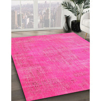 Contemporary Deep Pink Modern Rug, con1377