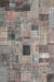 Contemporary Rosy Brown Pink Patchwork Rug, con1378