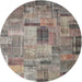 Square Machine Washable Contemporary Rosy Brown Pink Rug, wshcon1379