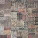 Square Contemporary Rosy Brown Pink Patchwork Rug, con1379