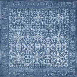 Sideview of Machine Washable Contemporary Denim Blue Rug, wshcon137