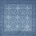 Sideview of Machine Washable Contemporary Denim Blue Rug, wshcon137