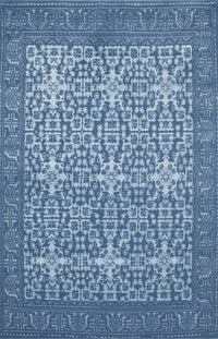 Machine Washable Contemporary Denim Blue Rug, wshcon137