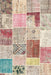 Contemporary Orange Salmon Pink Patchwork Rug, con1380