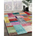 Machine Washable Contemporary Cherry Red Rug in a Family Room, wshcon1387
