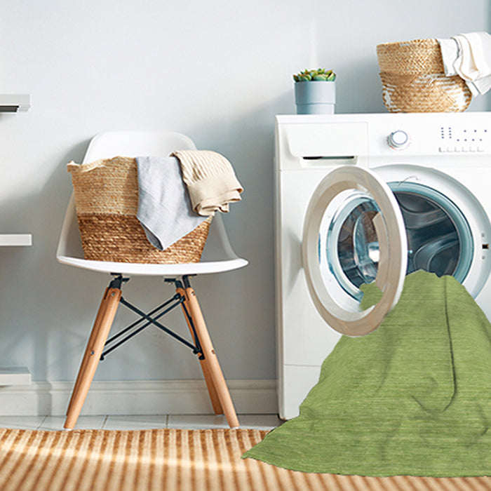 Machine Washable Contemporary Pistachio Green Rug in a Washing Machine, wshcon1389