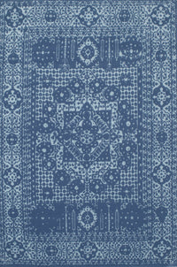 Machine Washable Contemporary Koi Blue Rug, wshcon138