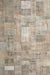 Contemporary Dark Almond Brown Patchwork Rug, con1391