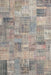 Contemporary Tan Brown Patchwork Rug, con1392