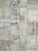 Contemporary Pale Silver Gray Patchwork Rug, con1393