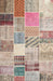 Contemporary Orange Salmon Pink Patchwork Rug, con1395