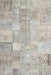 Contemporary Pale Silver Gray Patchwork Rug, con1399