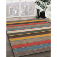 Contemporary Chestnut Brown Modern Rug, con1400