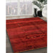 Machine Washable Contemporary Red Rug in a Family Room, wshcon1401