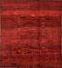 Machine Washable Contemporary Red Rug, wshcon1401