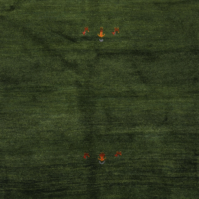 Contemporary Dark Forest Green Modern Rug, con1402