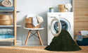 Machine Washable Contemporary Dark Forest Green Rug in a Washing Machine, wshcon1402