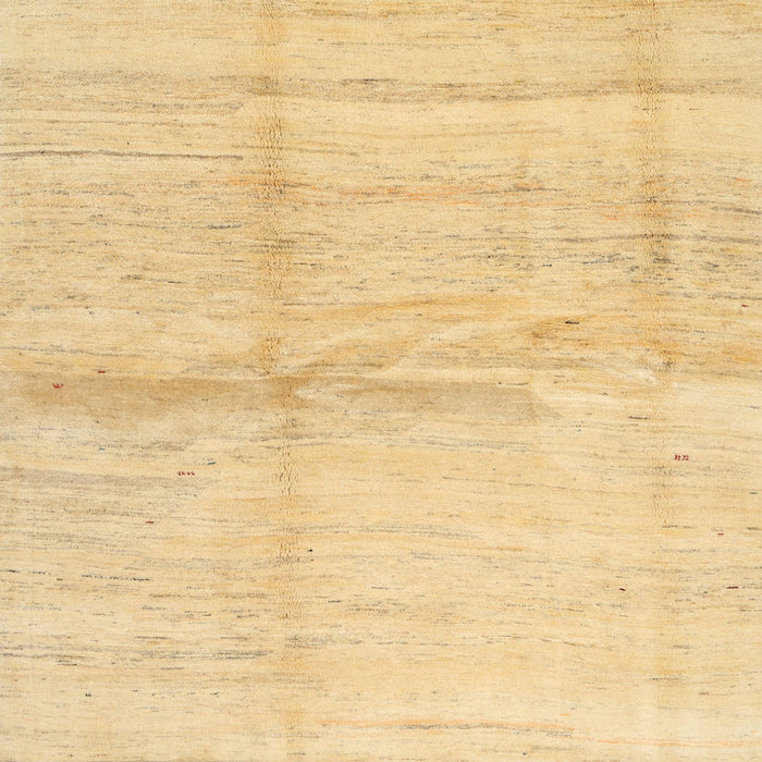 Square Contemporary Mustard Yellow Solid Rug, con1403