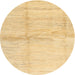 Sideview of Contemporary Mustard Yellow Solid Rug, con1403