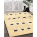 Machine Washable Contemporary Sun Yellow Rug in a Family Room, wshcon1404