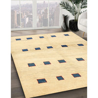 Contemporary Sun Yellow Solid Rug, con1404