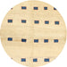 Sideview of Contemporary Sun Yellow Solid Rug, con1404