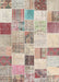 Contemporary Orange Salmon Pink Patchwork Rug, con1409