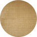 Sideview of Contemporary Gold Solid Rug, con140