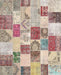 Contemporary Dark Almond Brown Patchwork Rug, con1411