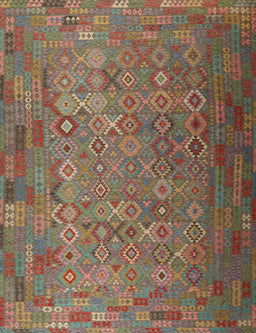 Contemporary Dark Almond Brown Southwestern Rug, con1414