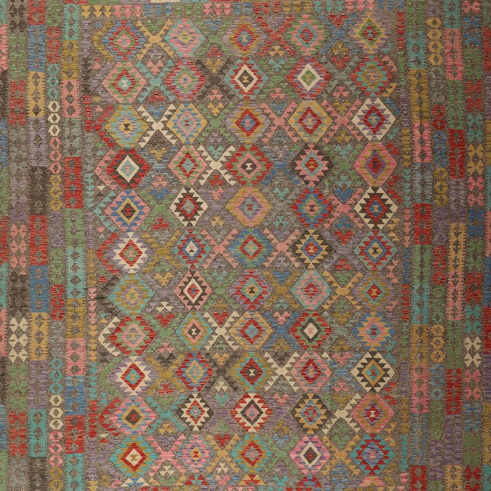 Contemporary Dark Almond Brown Southwestern Rug, con1414