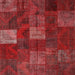 Sideview of Machine Washable Contemporary Red Rug, wshcon1416
