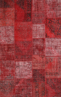Machine Washable Contemporary Red Rug, wshcon1418